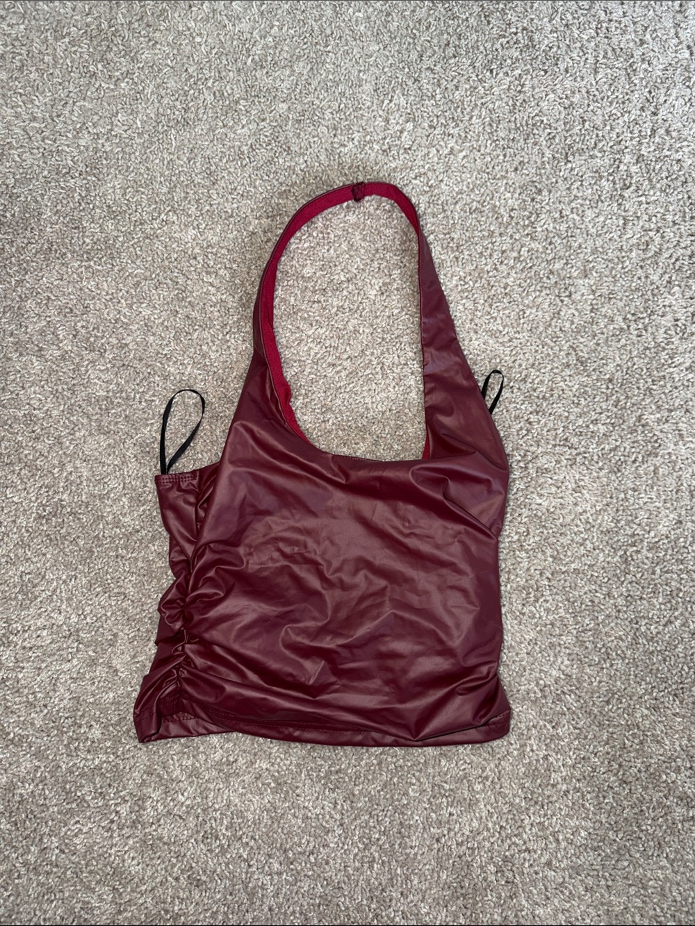 Women’s Burgundy Halter Tank Top